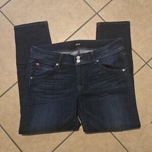 Hudson Jeans Dark Blue Skinny Cropped Leg Jeans